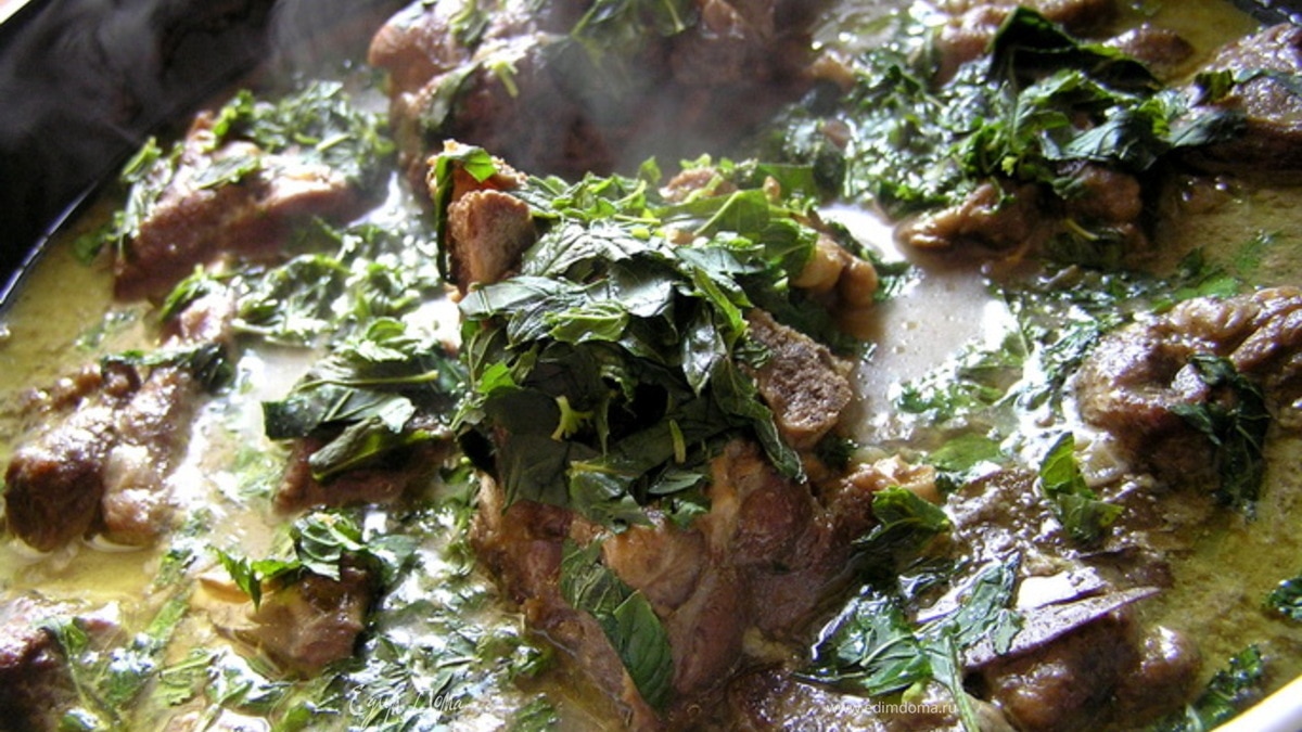 Баранина с мятой