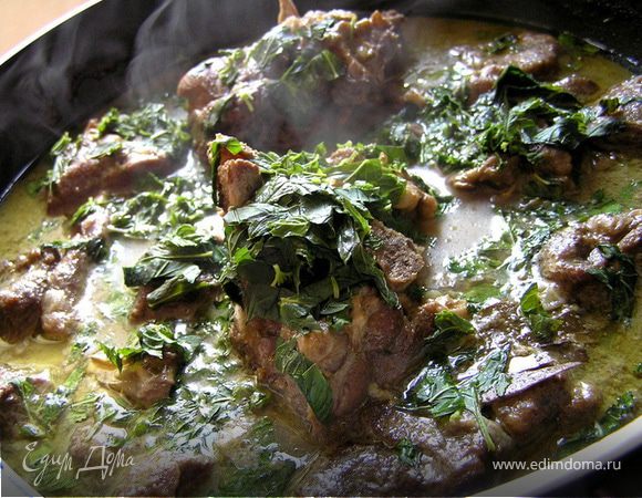 Баранина с мятой