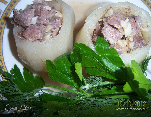 ТУРША (ФАРШИРОВАННЫЙ КАРТОФЕЛЬ) ПО-КАРАЧАЕВСКИ