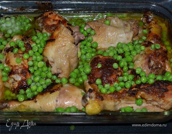 Тушеные куриные кусочки в пиве