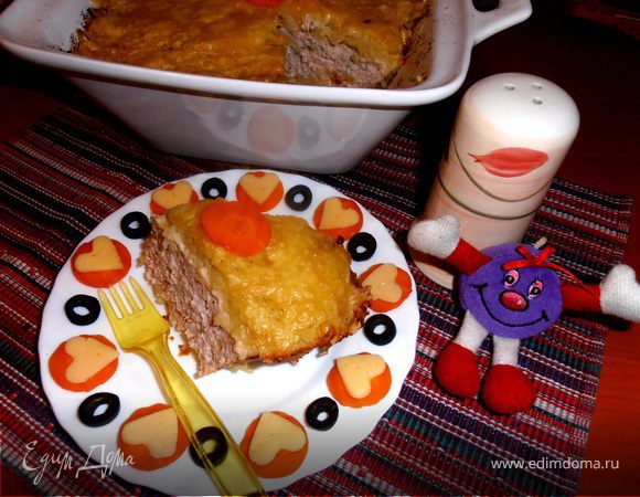 Картофельная шапка на курином фарше Картофельная шапка на курином фарше