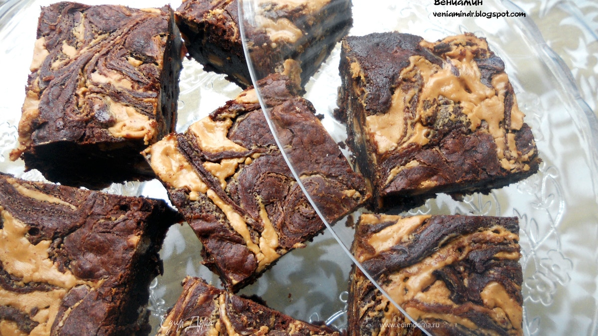 Брауни с арахисовым маслом