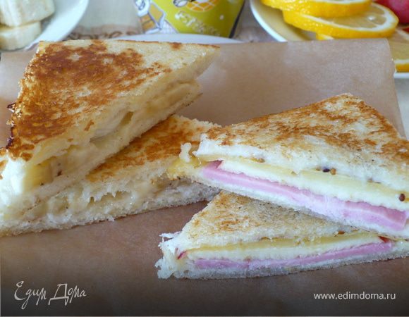 Тосты на завтрак с двумя начинками 