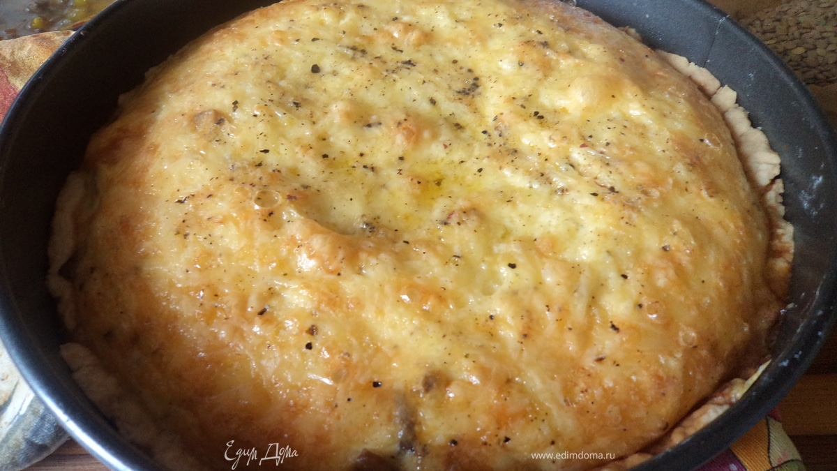 Киш с грибами