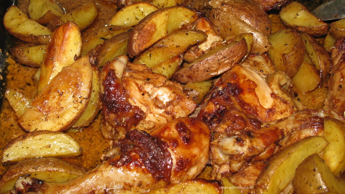 Курица с картофелем