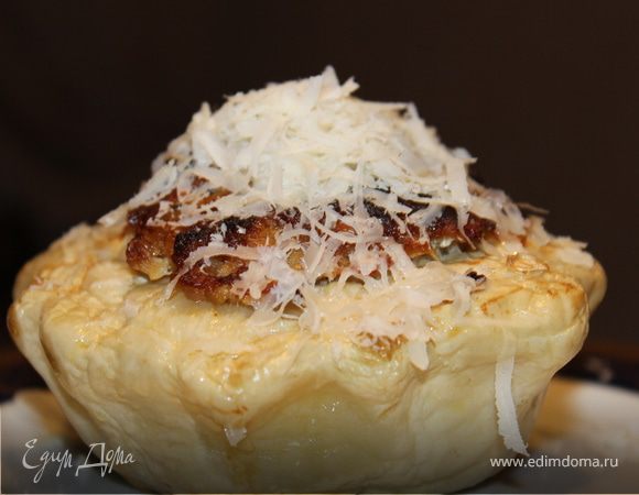 Мини-патиссончик с начинкой из индейки и гречки