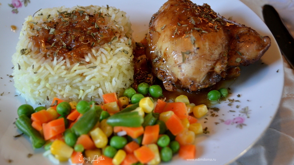 Курица с медово-пивным соусом