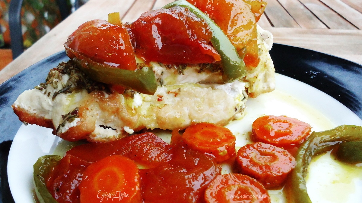 Сочная курочка с овощными цукатами