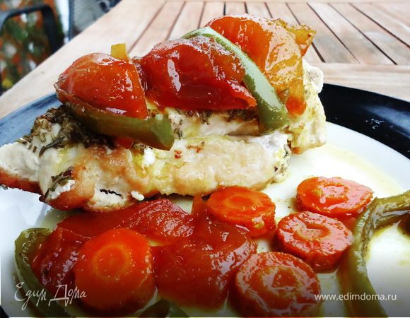 Сочная курочка с овощными цукатами