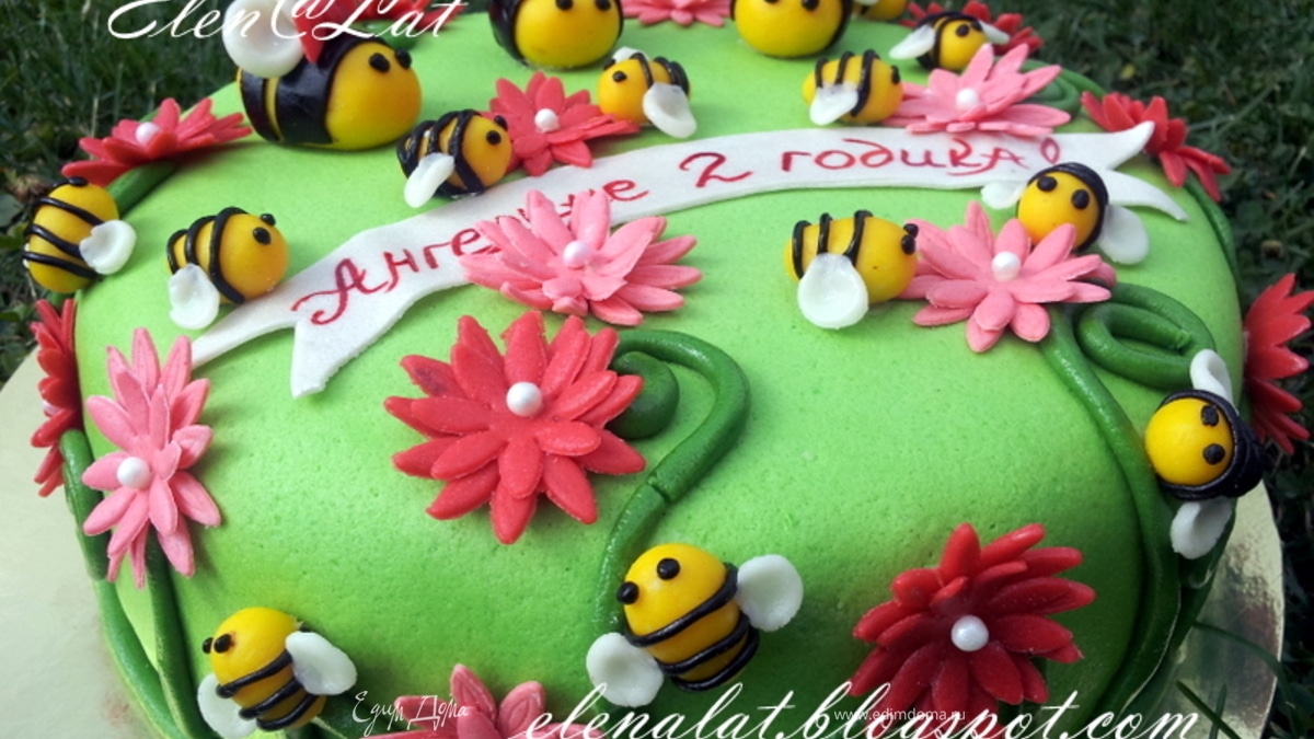 Торт "Пчелки" + МК по украшению