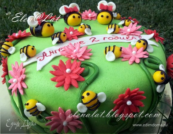 Торт "Пчелки" + МК по украшению