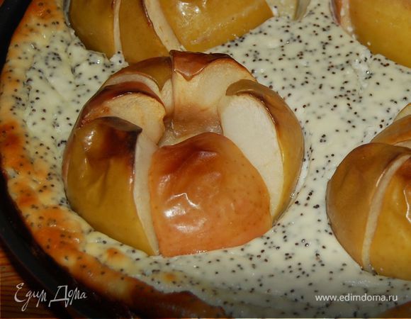 Яблочно-творожный чизкейк с маком