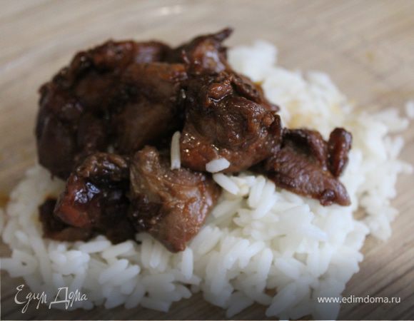 Индейка в соусе терияки с рисом в мультиварке