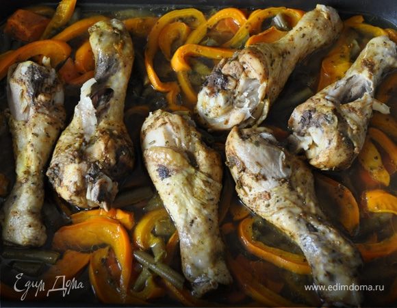 Куриные голени в маринаде с соевым соусом