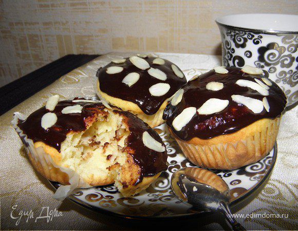 Творожные кексы с шоколадом и бананом Творожные кексы с шоколадом и бананом