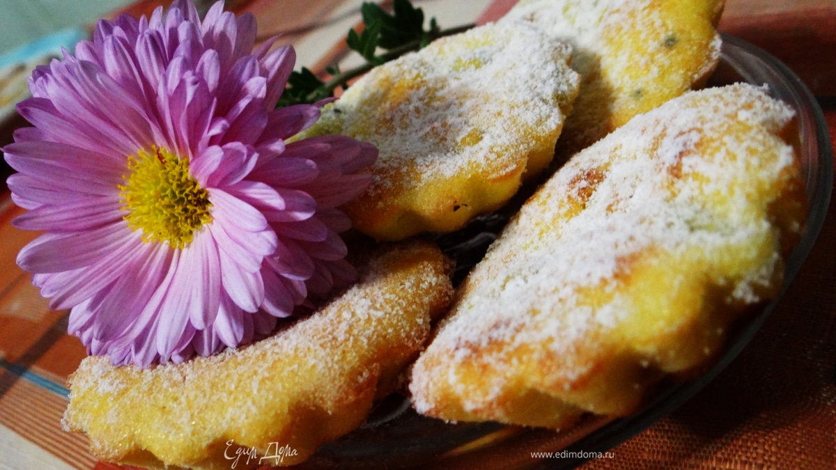 Творожные маффины с кусочками банана и киви "Божественная нежность"