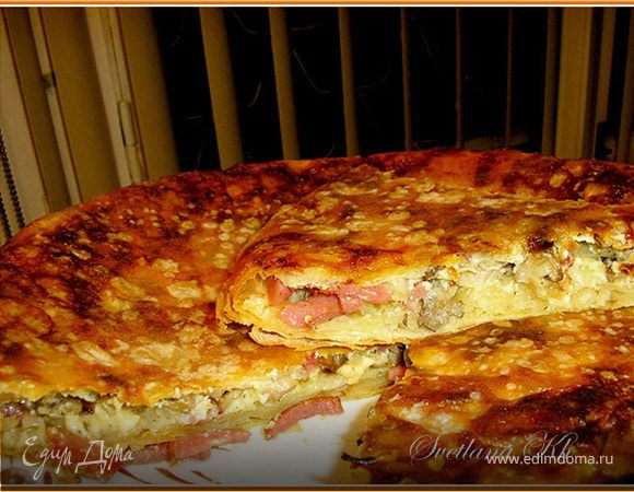 Грибной пирог в лаваше