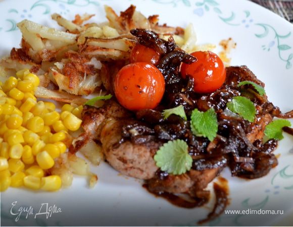 Свинина с черри томатами
