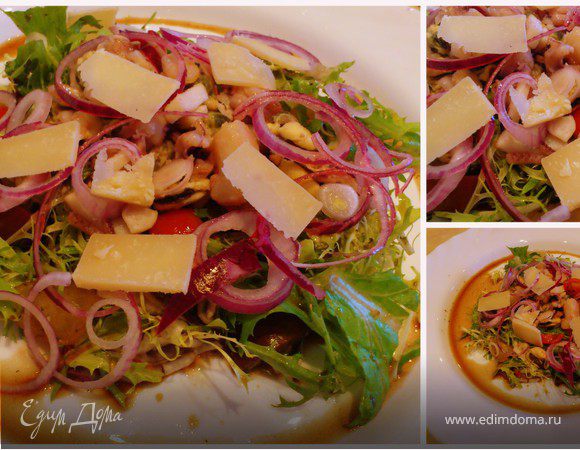 Легкий салат с морепродуктами Легкий салат с морепродуктами