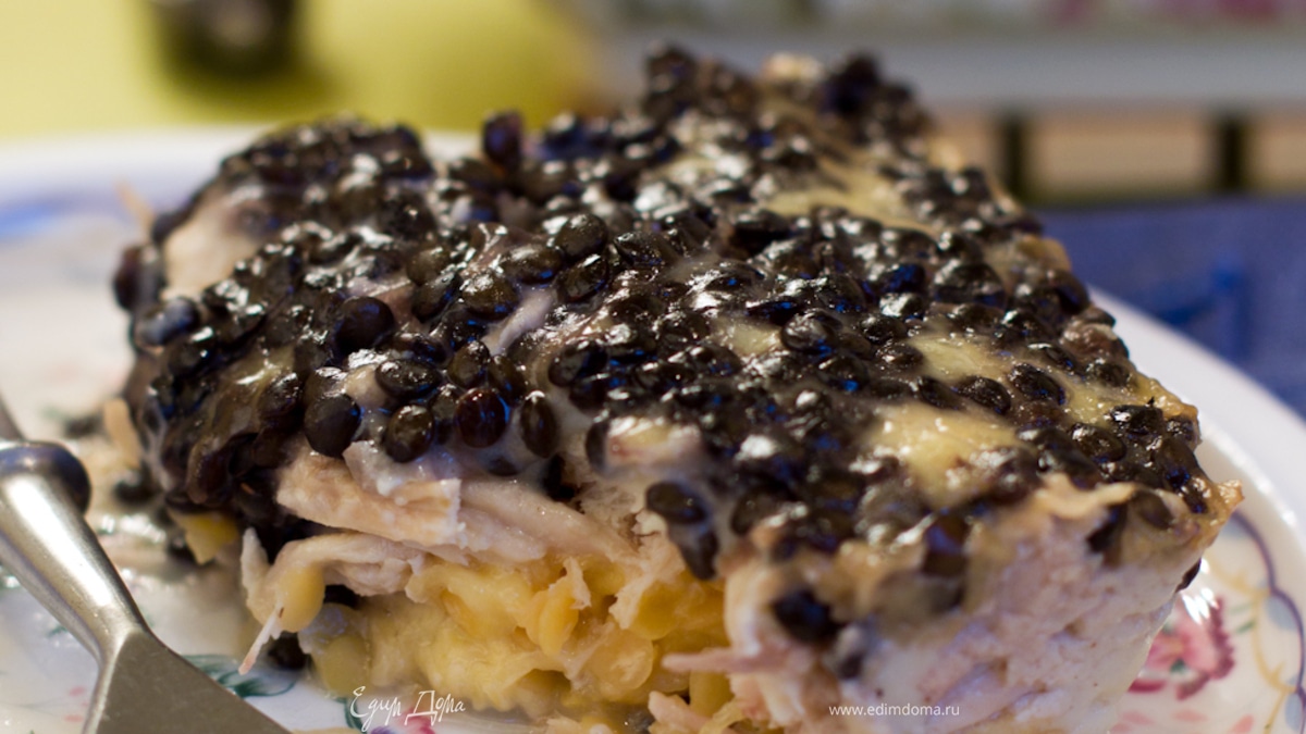 Запеканка-обманка с двумя видами чечевицы