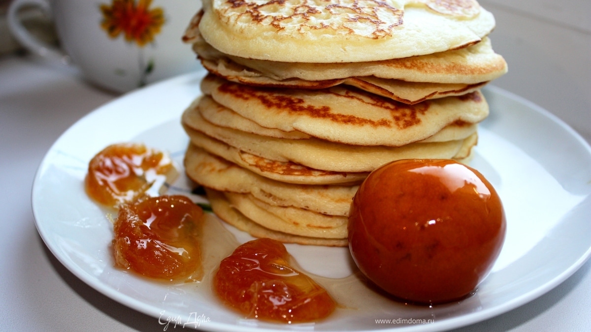 Лимонные блинчики на сметане