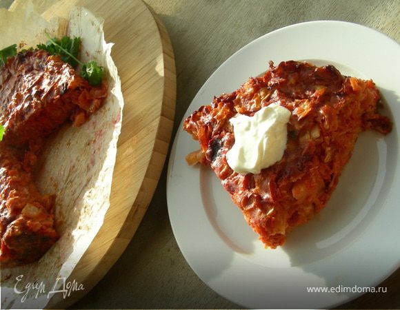 Пирог-запеканка из капусты, моркови и свеклы