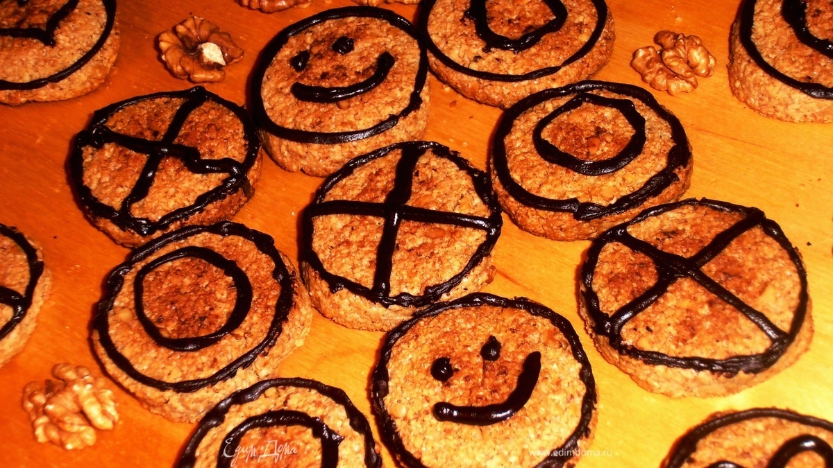 Назад в СССР: Овсяное печенье "Крестики-нолики" (без муки)