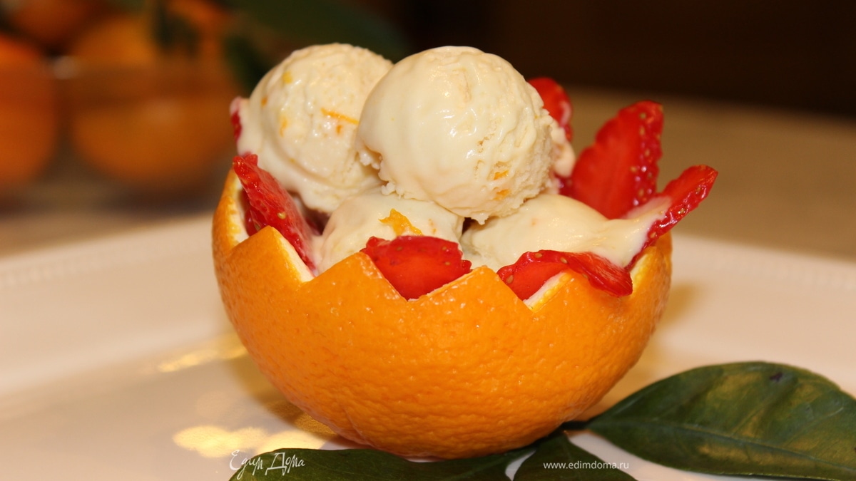 Шоколадно-апельсиновое мороженое-мусс с медом