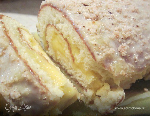 Рулет с лимонным курдом Рулет с лимонным курдом