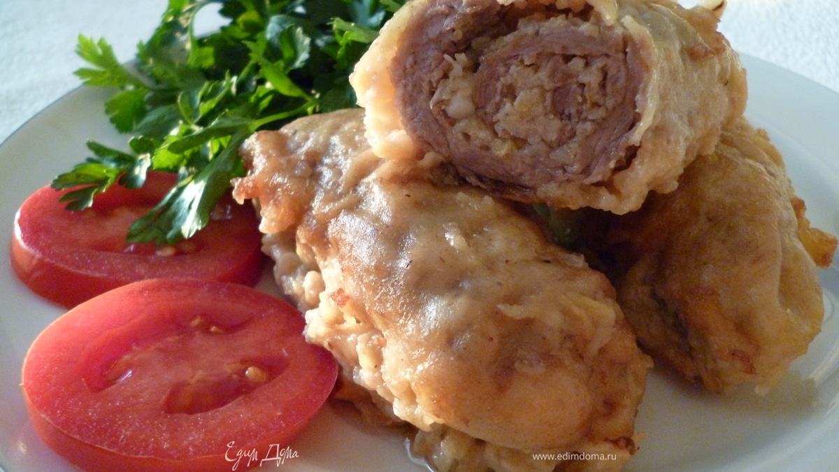 Пикантные крученики из говядины