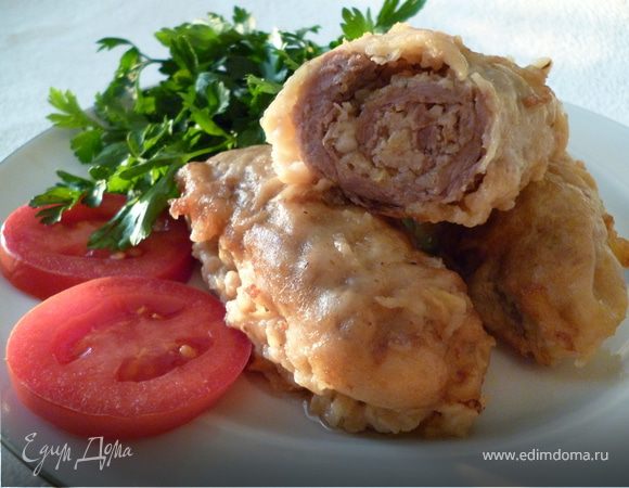 Пикантные крученики из говядины