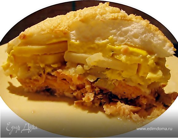 Рыбка в шубке под снегом