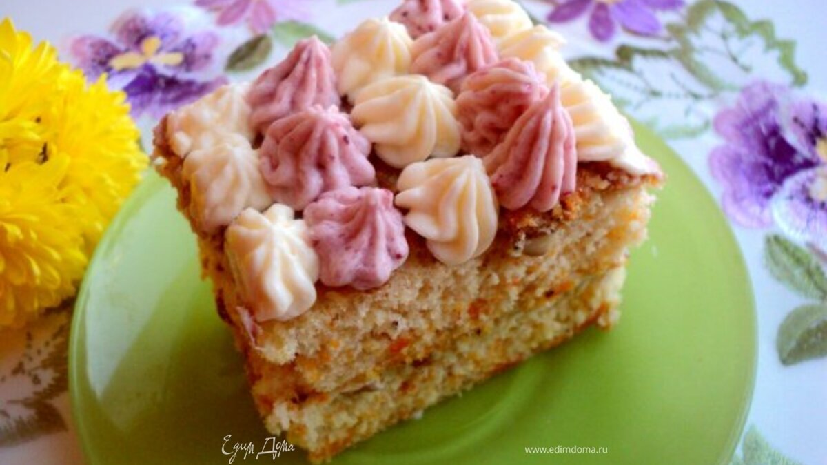 Тыквенно-ореховое пирожное