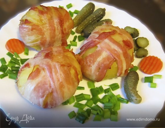 Картошечка в платочке из бекона Картошечка в платочке из бекона