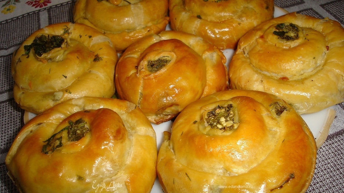 Булочки с сыром и зеленью