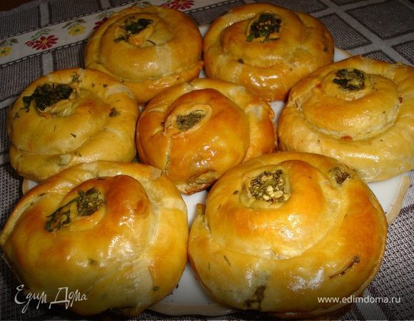 Булочки с сыром и зеленью Булочки с сыром и зеленью
