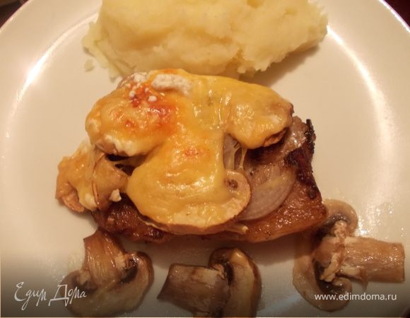 Свинина под грибной шубкой Свинина под грибной шубкой