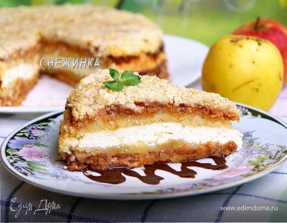 Творожно-яблочный пирог «Слоеный» Творожно-яблочный пирог «Слоеный»