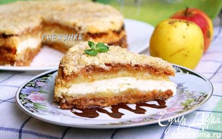 Рецепт Творожно-яблочный пирог «Слоеный»