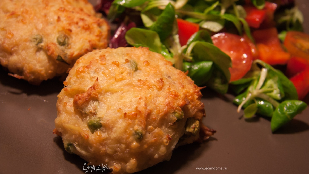 Куриные котлетки с картофелем и сыром