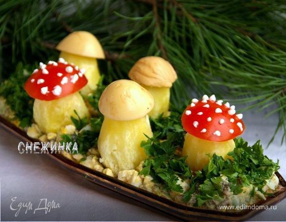 Назад в СССР: Салат «Грибная поляна» Назад в СССР: Салат «Грибная поляна»