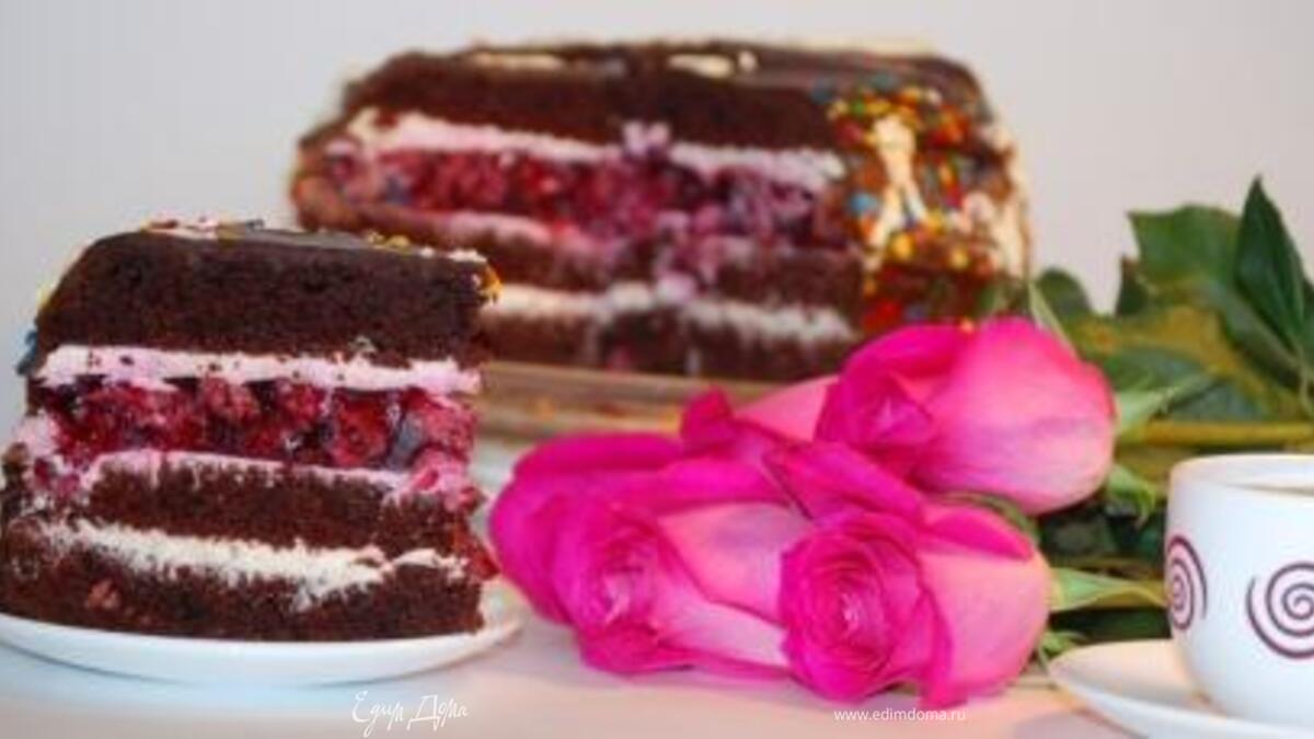 ВИШНЕВО-ШОКОЛАДНЫЙ ТОРТ