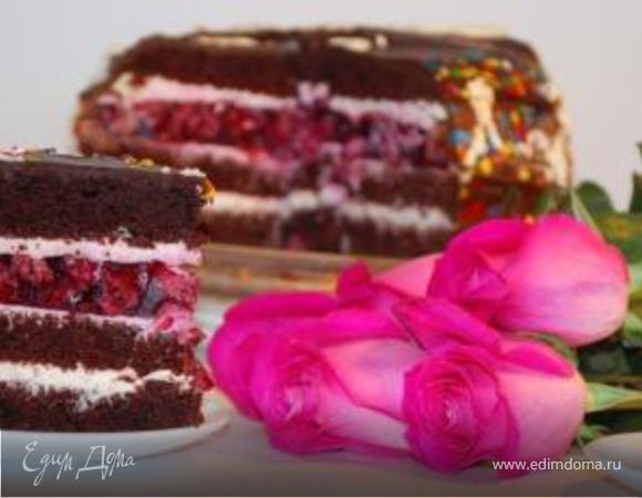 ВИШНЕВО-ШОКОЛАДНЫЙ ТОРТ