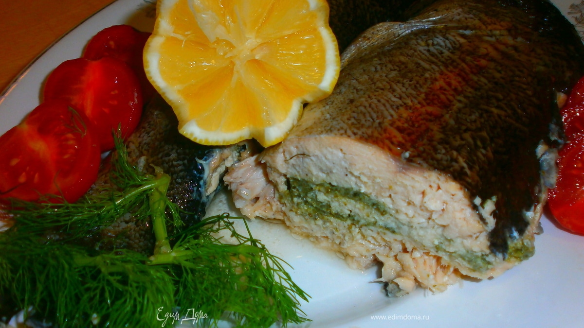 Угощаем черную водяную змею : Рыба, запеченная в духовке с тройной фаршировкой