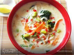 Тайский суп с зеленым карри