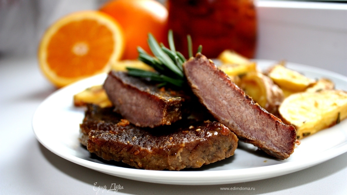 Говядина в апельсиновой глазури