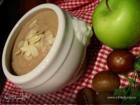 Крем-суп из каштанов с карри, яблоком и белым вином