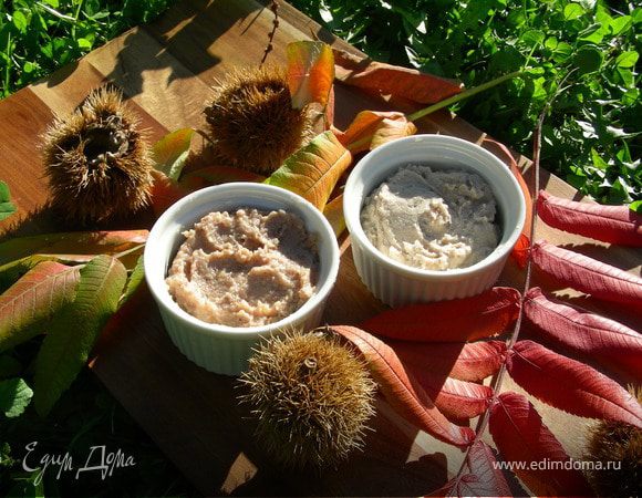 Пюре и крем из каштанов (основа для десертов и других блюд)