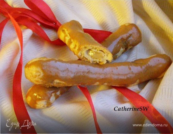 Эклеры с кофейным заварным кремом Эклеры с кофейным заварным кремом