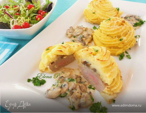 Медальоны под картофельными розами